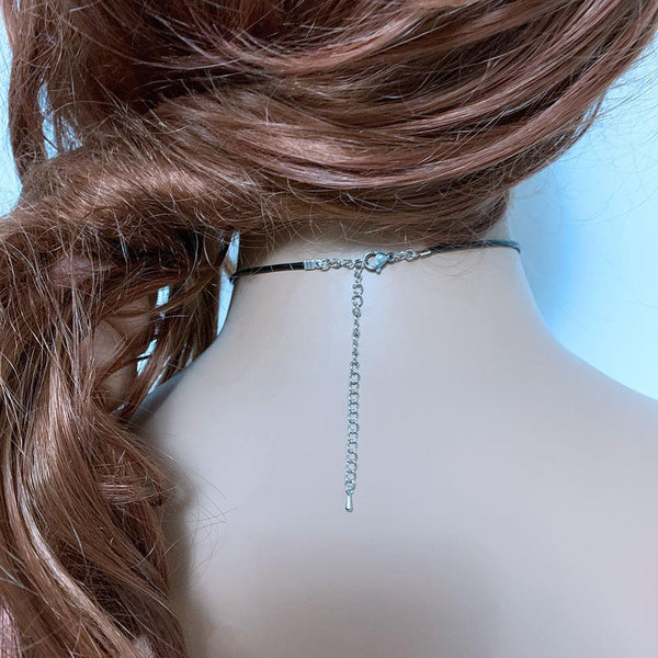 Black Leather Star of David Choker