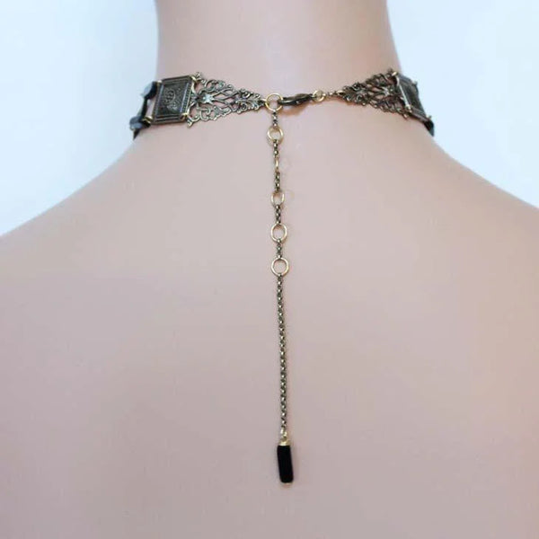 Black Onyx Victorian Necklace