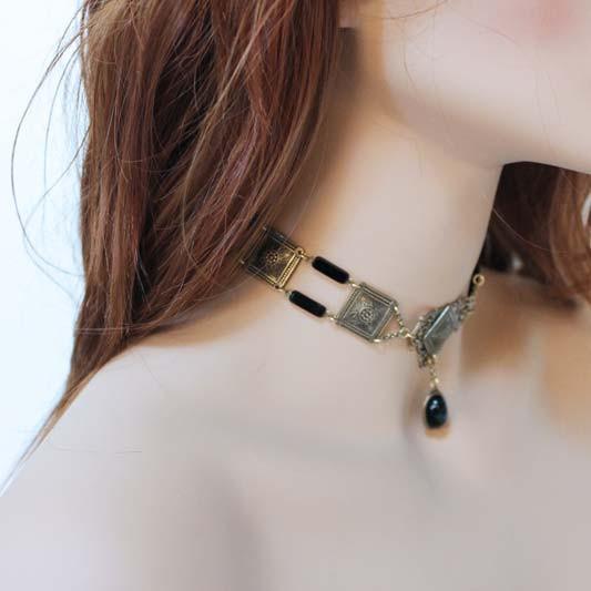 Black Onyx Victorian Necklace