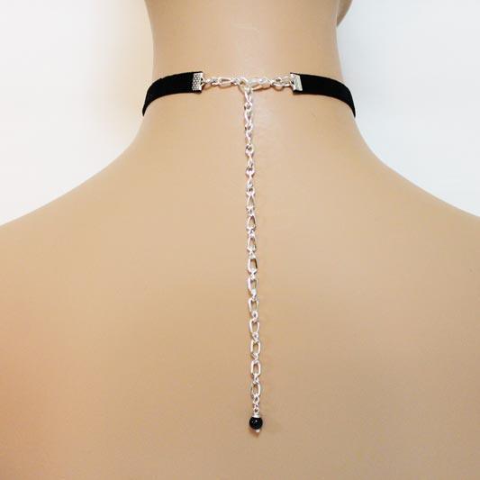 Black Rose Black Velvet Choker
