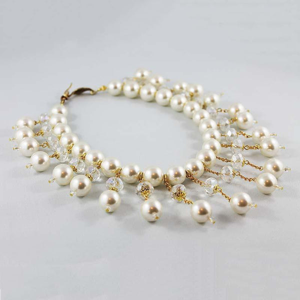 Bridal Pearl Bib Necklace