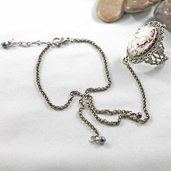 Cameo Hand Flower Bracelet