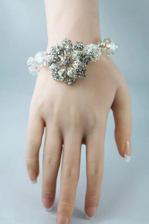 Crystal Bridal Bangle Bracelet