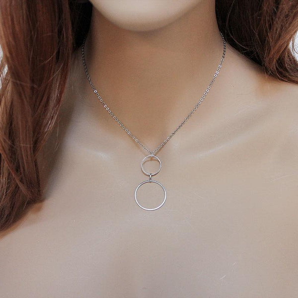 Dainty Double Ring Necklace