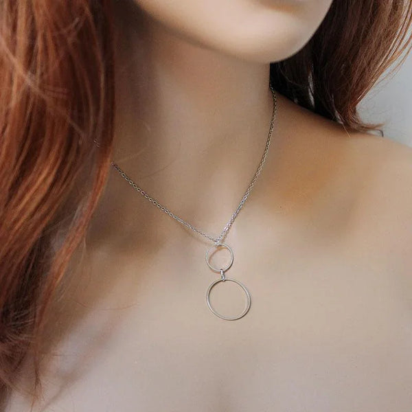 Dainty Double Ring Necklace