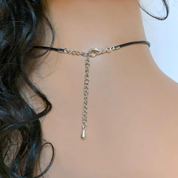 Dainty Victorian Blue Cameo Choker Necklace