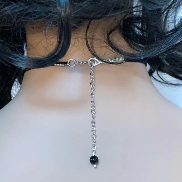 Dainty Victorian Green Cameo Choker Necklace