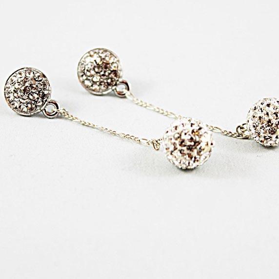 Elegant Crystal Post Rhinestone Bridal  Earrings