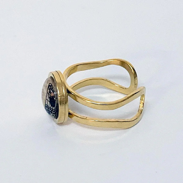 Gold Birdcage Ring