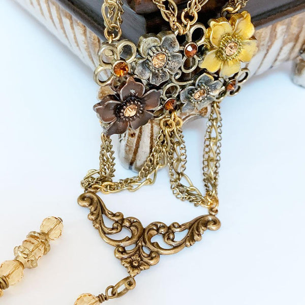 Gold Victorian Flower Bracelet