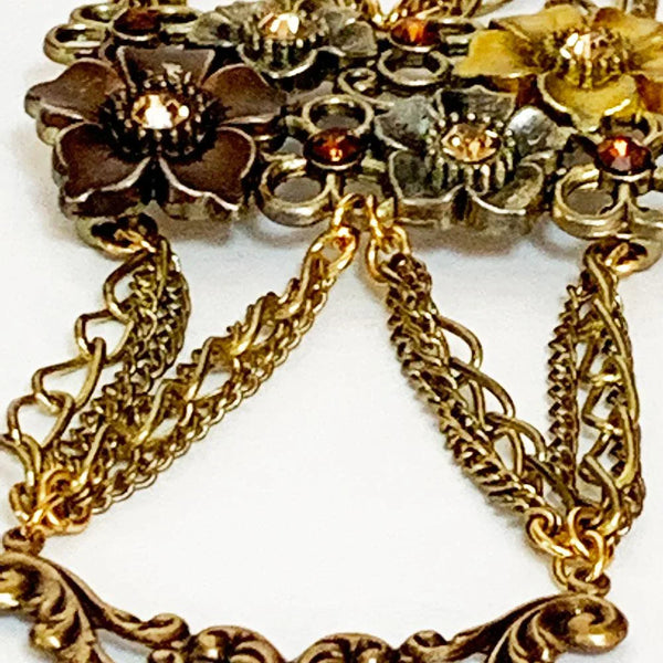 Gold Victorian Flower Bracelet