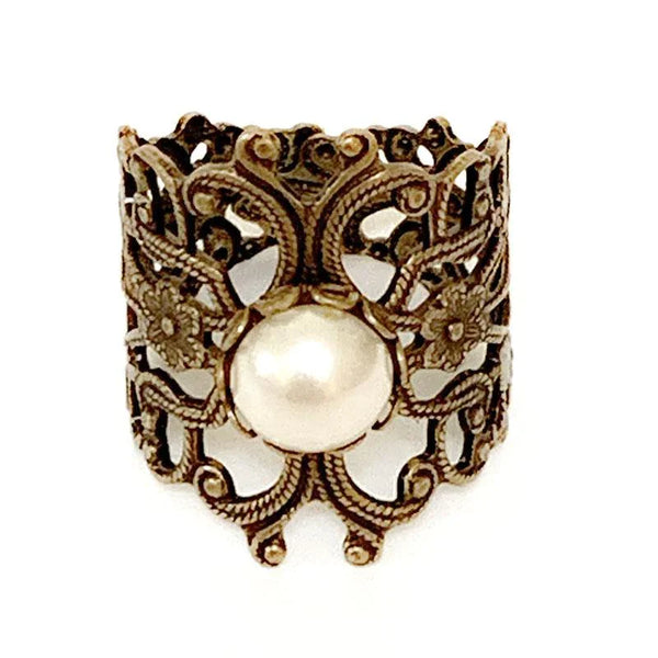 Gold Victorian Pearl Ring