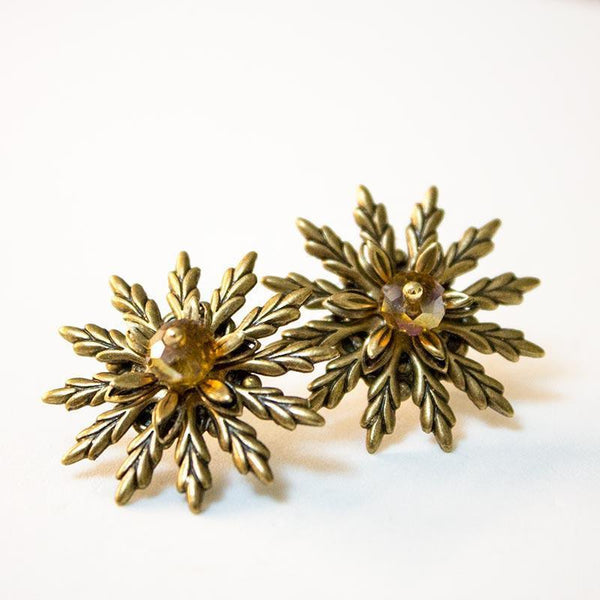 Golden Flower Earrings