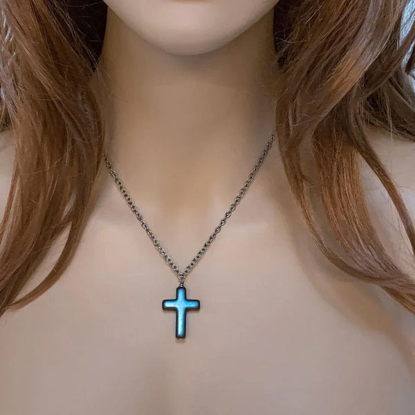 Gothic Black Cross Necklace