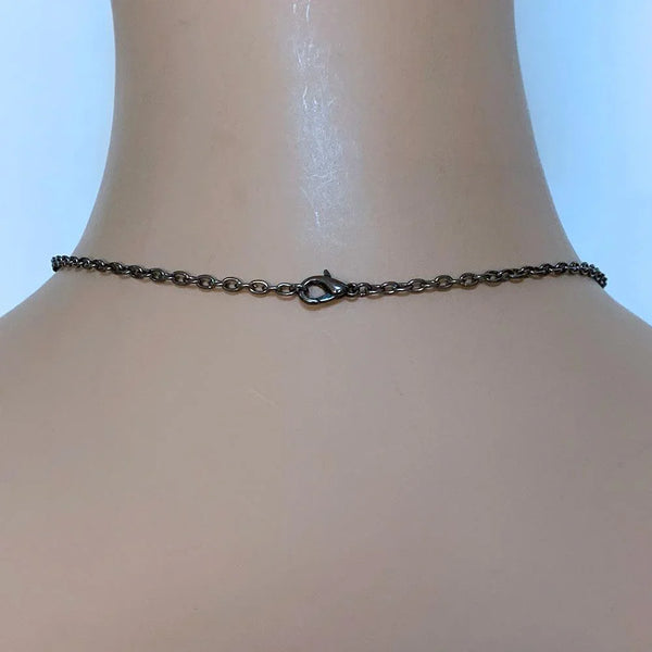 Gothic Black Cross Necklace