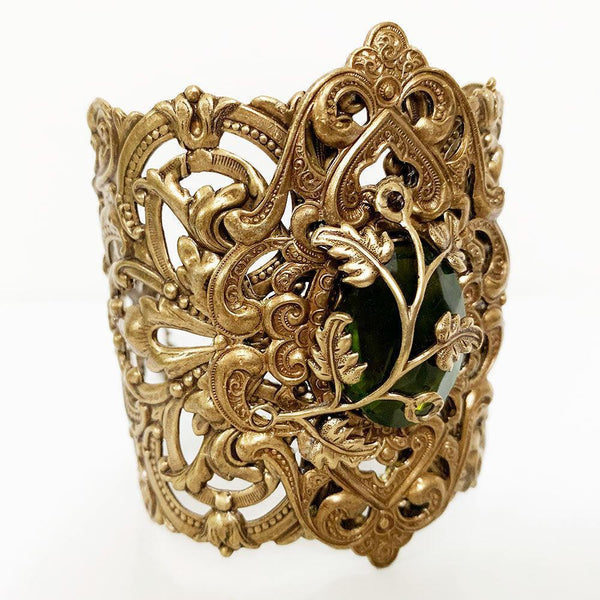 Gothic Victorian Gold Cuff Bracelet