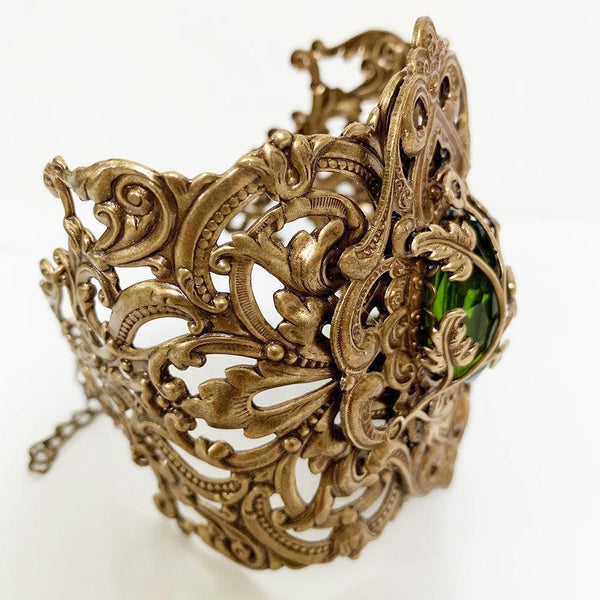 Gothic Victorian Gold Cuff Bracelet