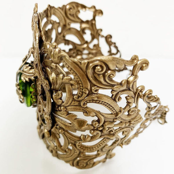Gothic Victorian Gold Cuff Bracelet
