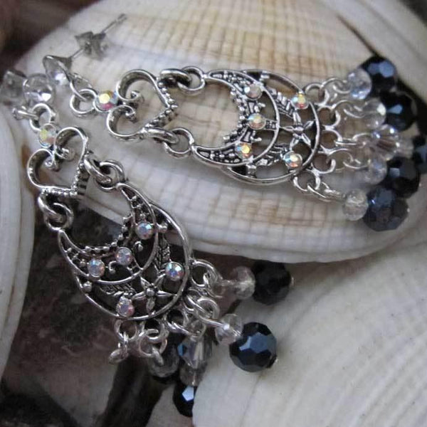 Long Dangle Crystal Chandelier Earrings