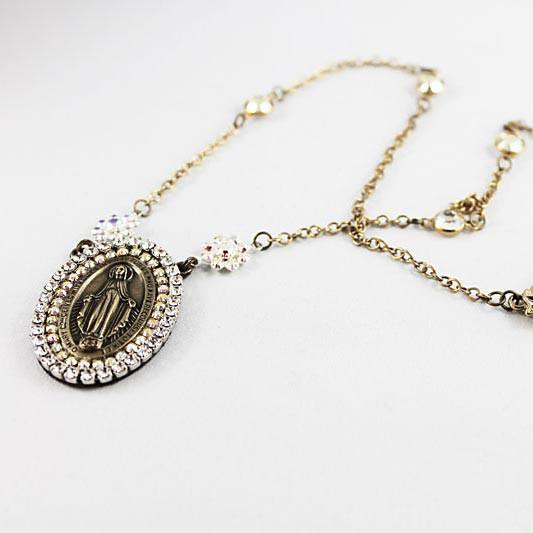 Madonna Mother Mary Spiritual Pendant  Necklace