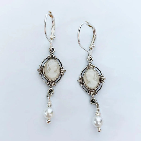 Pearl Cameo Victorian Bridal Choker Set