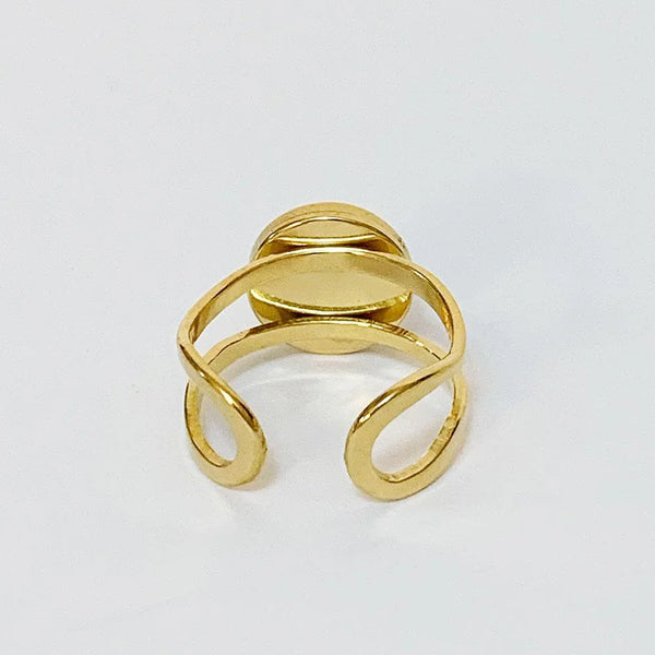 Pearl Gold Open Ring