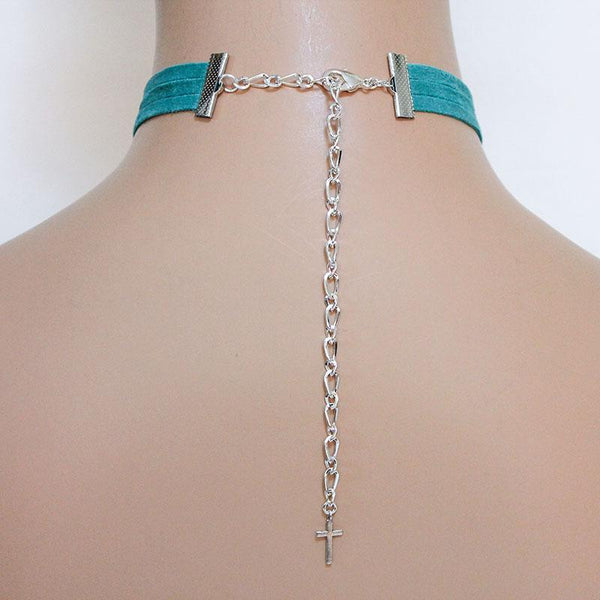 Sea Foam Green Rhinestone Choker