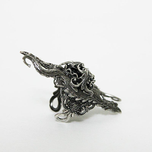 Silver Dragon Statement Ring, Game of Thrones Style Medieval Gothic Ring