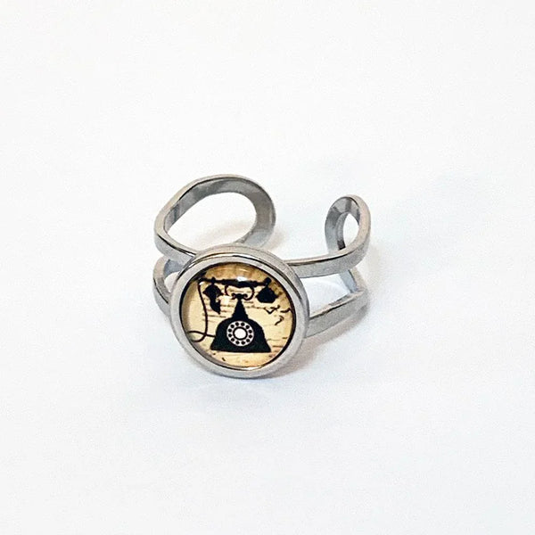 Silver Telephone Ring