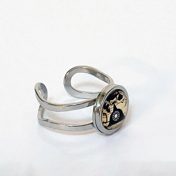 Silver Telephone Ring