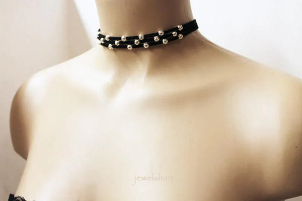 Simple Everyday Black Choker Necklace