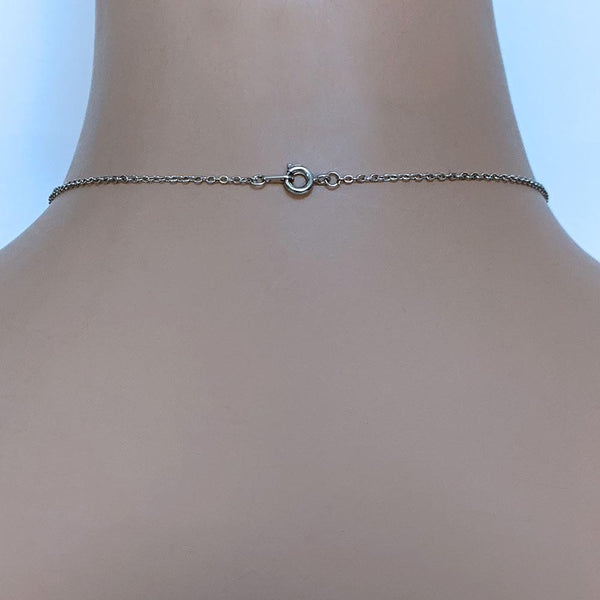 Stainless Steel Floating Crystal Bead Necklace