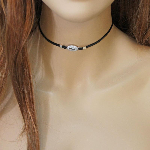 Sterling Silver Evil Eye Choker