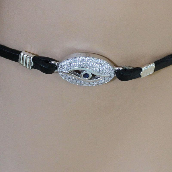 Sterling Silver Evil Eye Choker
