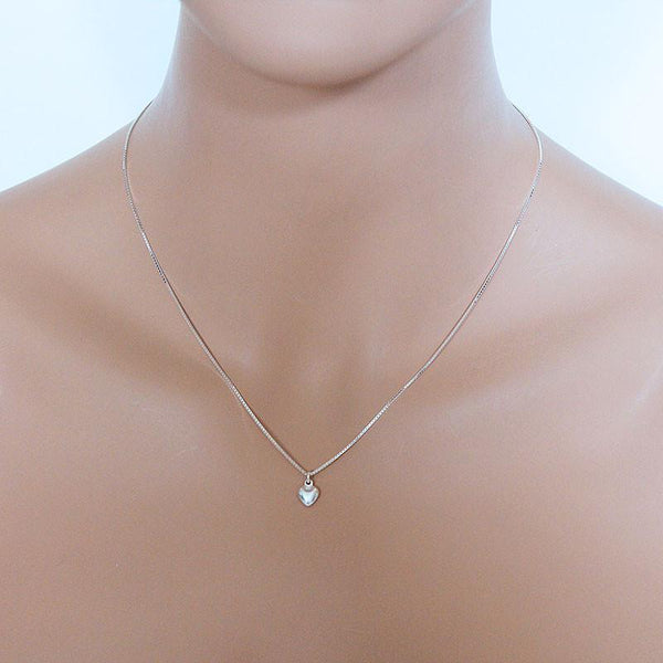 Tiny Silver Heart Necklace