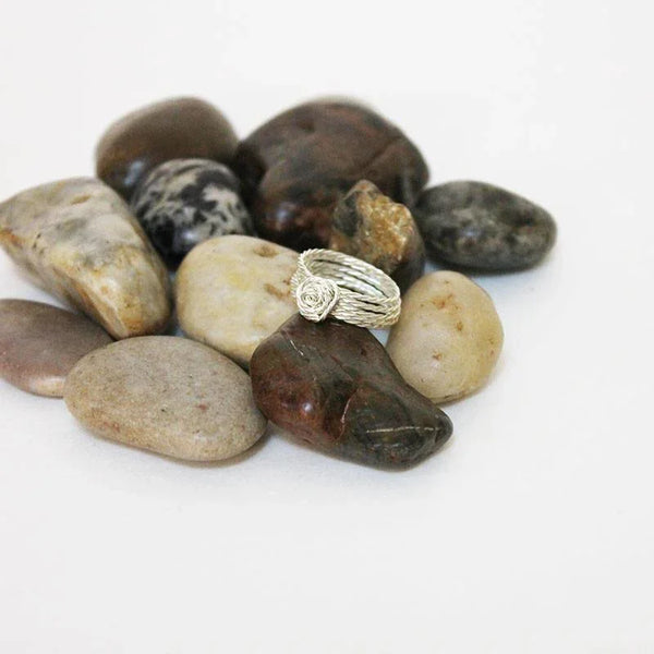 Twisted Silver Wire Knot Ring