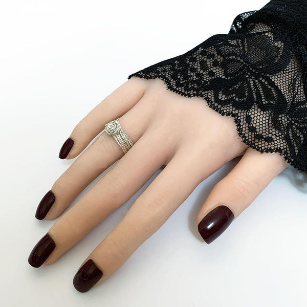 Twisted Silver Wire Knot Ring