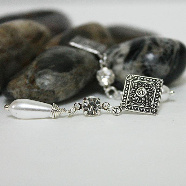 Victorian Bridal Pearl Drop Earrings