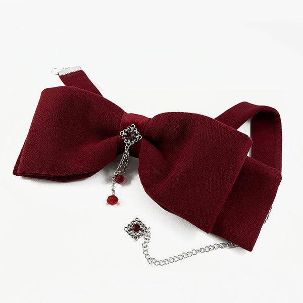 Victorian Red Bow Tie Choker