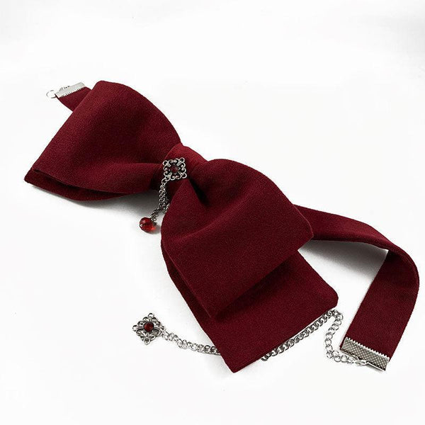 Victorian Red Bow Tie Choker