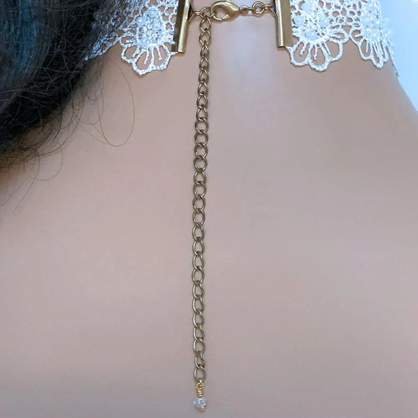 White Lace Victorian Choker
