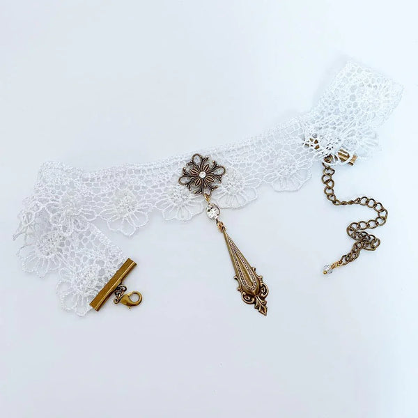 White Lace Victorian Choker